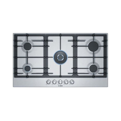 Bosch 5 Burners Gas Hob 90cm Silver PCQ9B5O90M