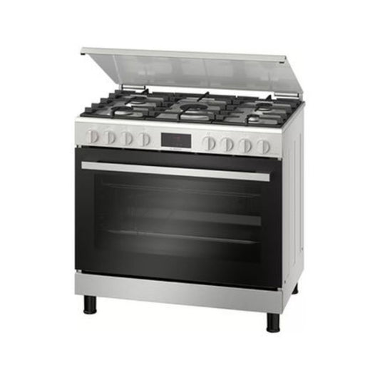 Bosch Series 6 Stainless Steel Cooking Range Black HGW3ASQ50M