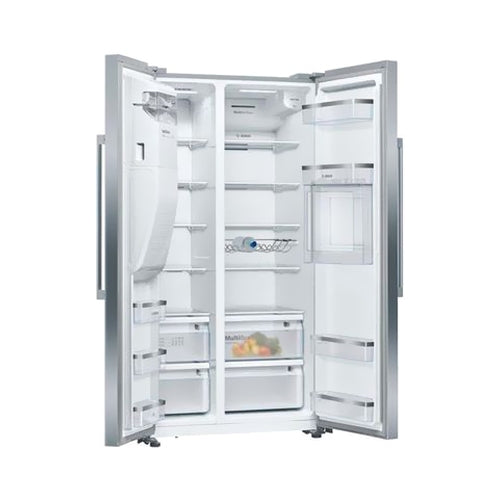 Bosch American Side By Side Refrigerator 598L Silver KAG93AI30M