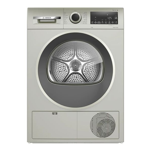 Bosch Series 4 heat pump tumble dryer 9kg Silver inox WQG2410XGC