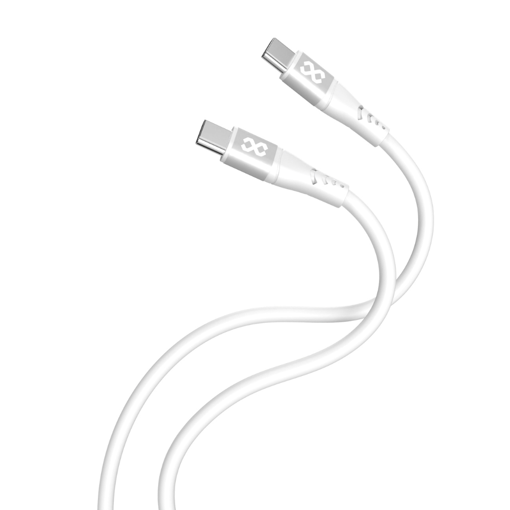 Infinyty DuoFlex-I Silicone USB-C to USB-C Cable, 100W, 1m, White