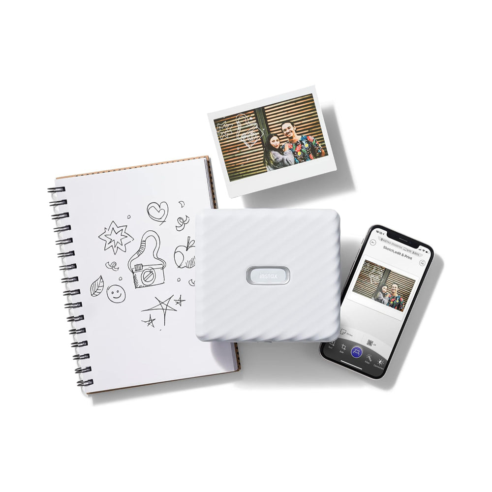 Fujifilm Instax Link Wide Smartphone Printer Ash White