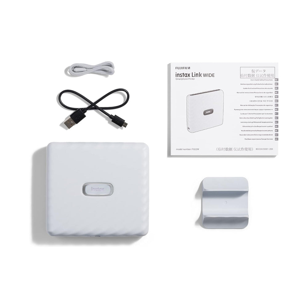 Fujifilm Instax Link Wide Smartphone Printer Ash White