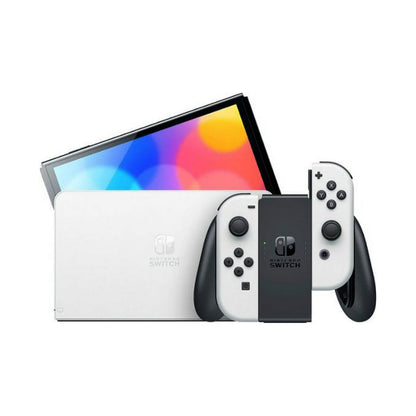 Nintendo Switch OLED Console White with Mario Kart 8 Deluxe Game