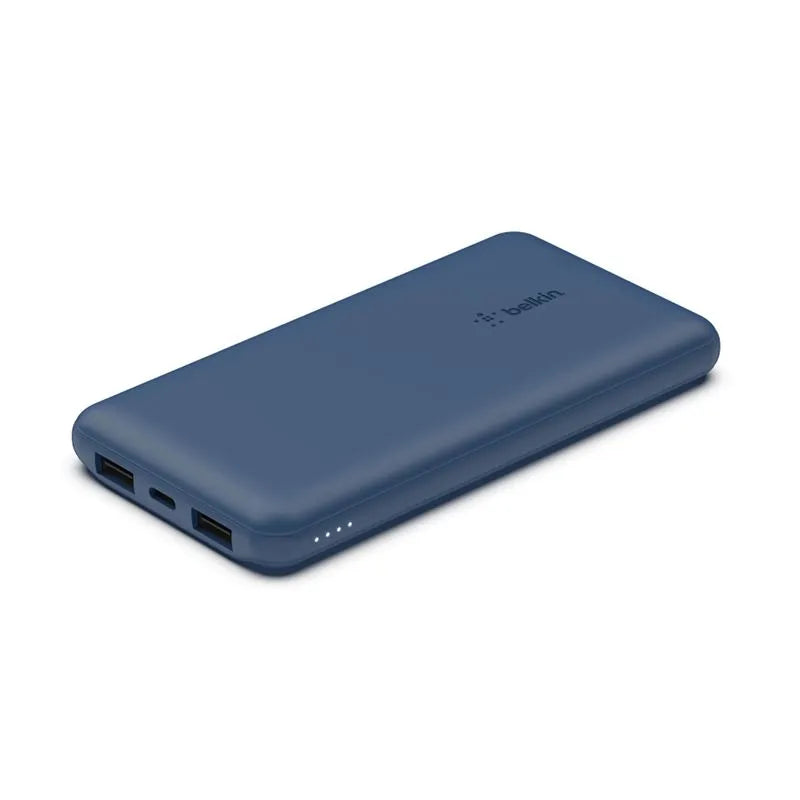Belkin 10000mAh Power Bank 3-Port Portable Charger 15W – Blue