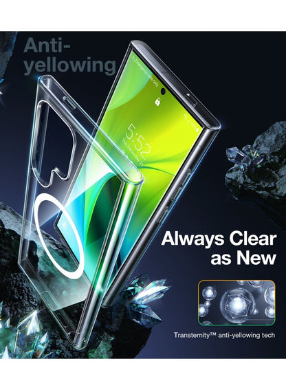 TORRAS Diamond Magnetic Case for Samsung Galaxy S24 Ultra - Clear