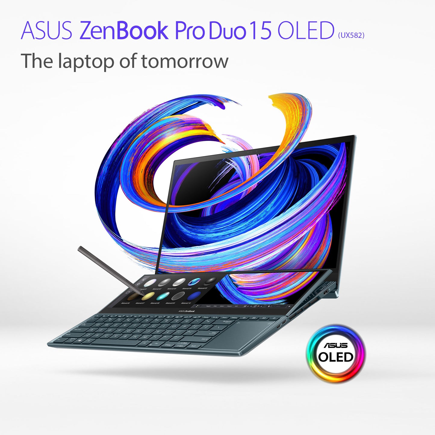 ASUS ZENBOOK PRO DUO 15 OLED UX582ZW-OLED209W /INTEL CORE I9-12900H/32GB RAM/1TB SSD/NVIDIA GEFORCE RTX 3070 TI 8GB/15.6 4K(3840x2160)/Win11 Home - Blue