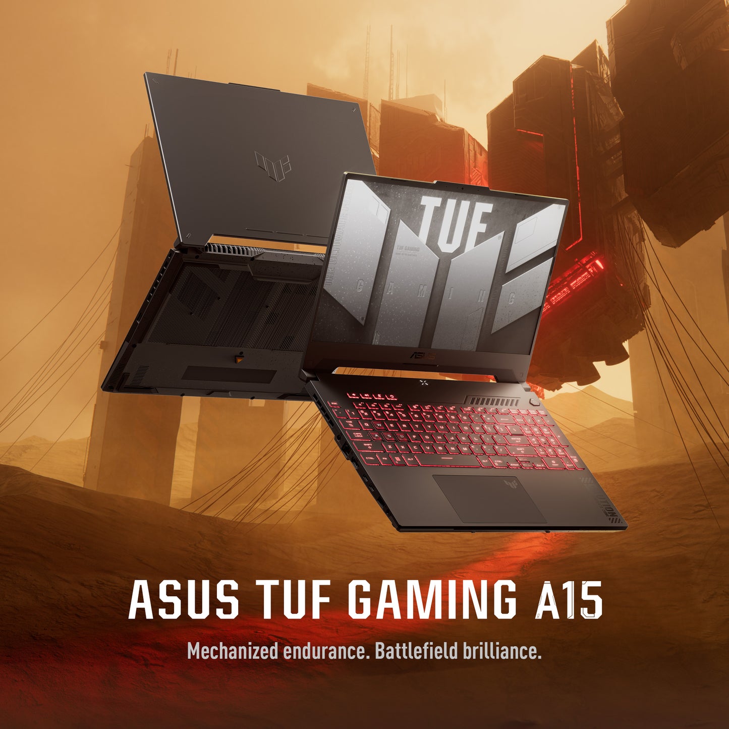 ASUS TUF Gaming Laptop A15 FA507NV-LP023W/AMD Ryzen R7-7735HS/16GB RAM/512GB SSD/NVIDIA GeForce RTX 4060 6GB/15.6 FHD(1920x1080)144Hz/1-Zone RGB/Win11 Home - Mecha Grey