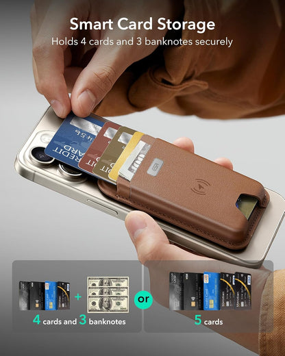 ESR Magnetic Wallet Boost Caramel Brown