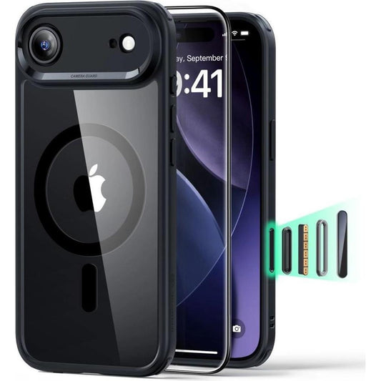 ESR CL HYB MAG iPh 17AirCLBKProtector+CS