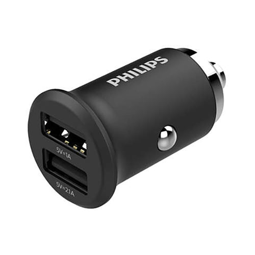 Philips Dual Port 3.1A Car Charger Black