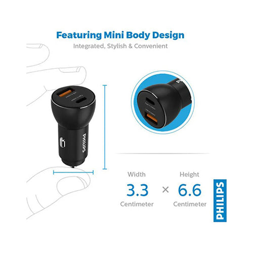 Philips 30W Car Charger Black