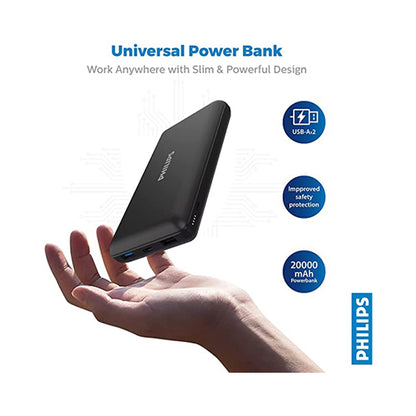 Philips Power Bank 20000mAh Black