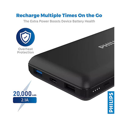 Philips Power Bank 20000mAh Black