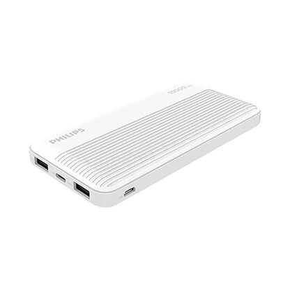 Philips 10000mAh Power Bank White