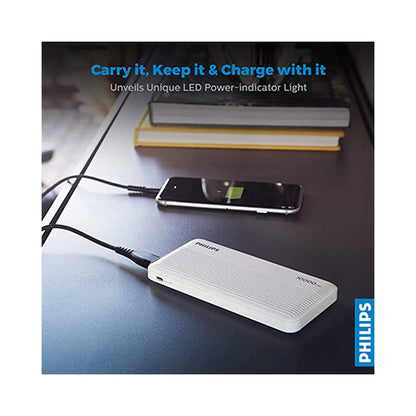 Philips 10000mAh Power Bank White