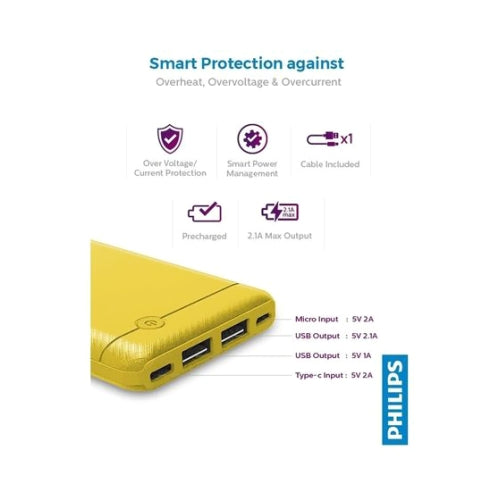 Philips Power Bank 10000mAh Yellow