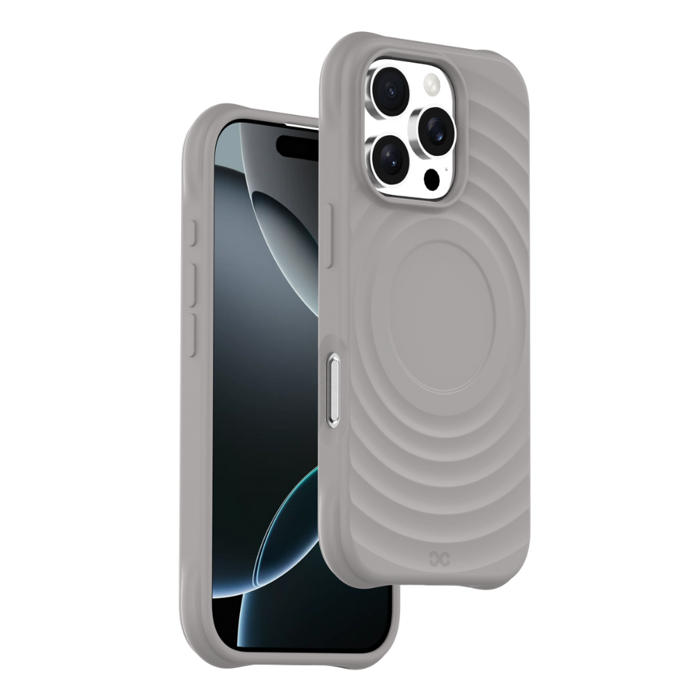 Infinyty Quiver Ripple Silicone Case iPhone 16 Pro Max, Dark Grey