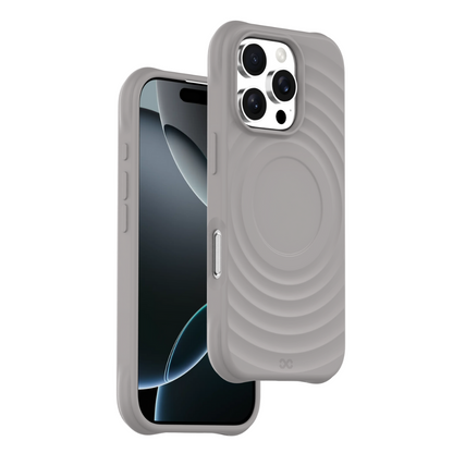 Infinyty Quiver Ripple Silicone Case iPhone 16 Pro Max, Dark Grey