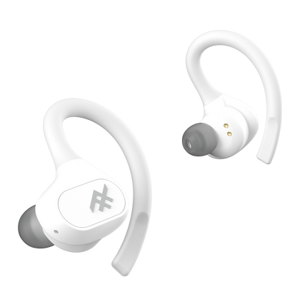 IFROGZ Airtime Sport In-ear True Wireless Earphones, 25-hour battery life, Wireless Charging, White