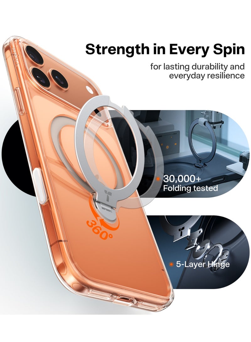 TORRAS Ostand Spin Case for iPhone 17 Pro - Clear
