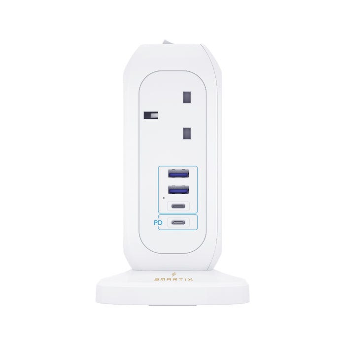 Smartix Premium Multi-Device Charging Tower PowerHub MINI White, SM1BCPTM