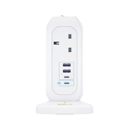 Smartix Premium Multi-Device Charging Tower PowerHub MINI White, SM1BCPTM