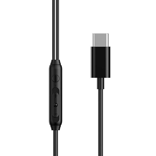 WIWU Type-C Wired Earphones Black, EB314