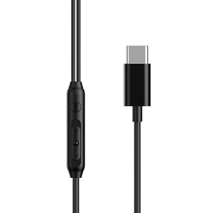 WIWU Type-C Wired Earphones Black, EB314