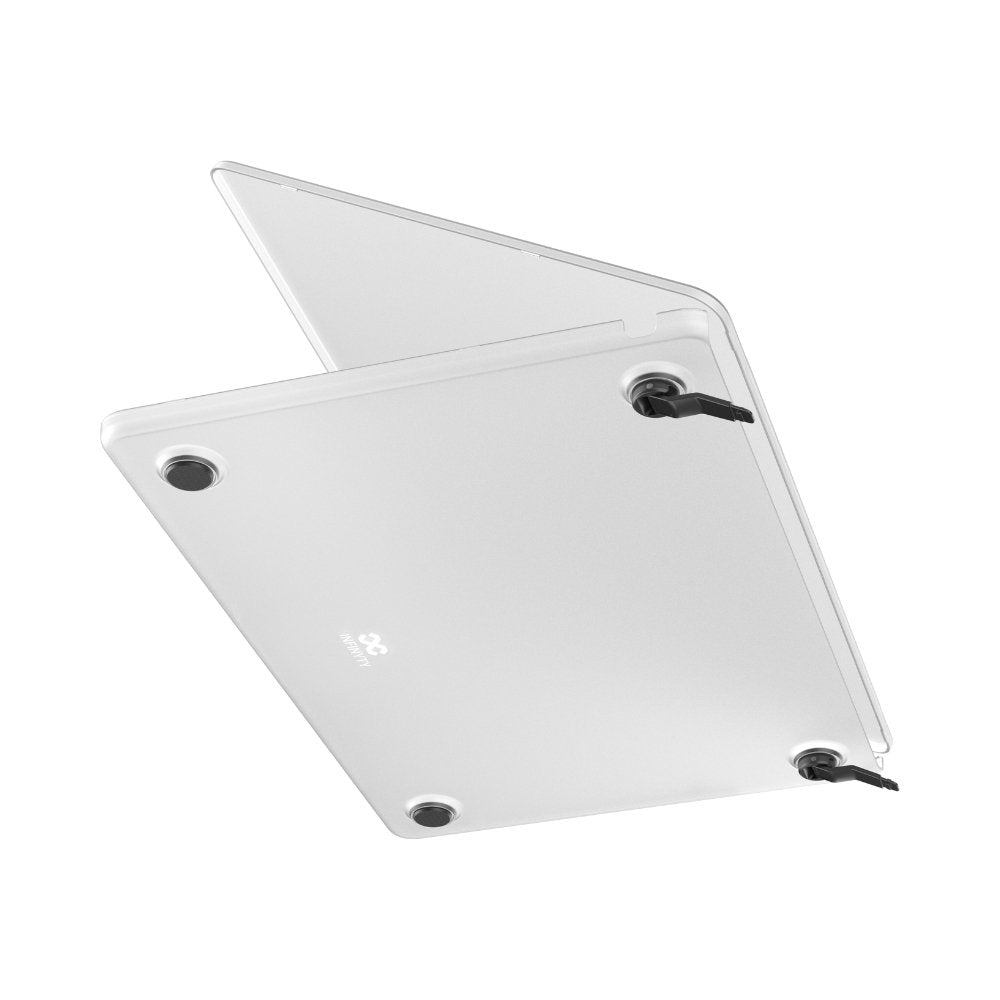Infinyty Clarix Clear MacBook Case with Foldable Kickstand MacBook Air 13.6-inch (2024) Matte Clear