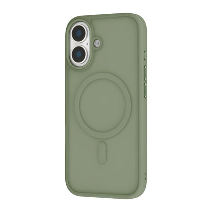 Infinyty Gleam Hybrid Matte Soft Touch MagSafe Case for iPhone 17, Green