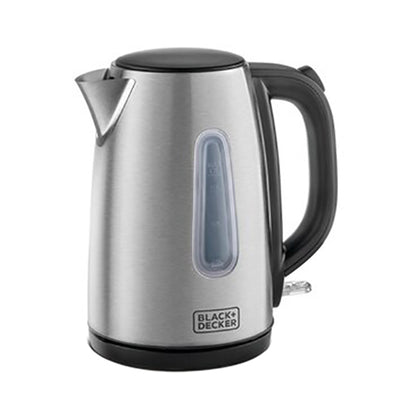 Black+Decker 1.7 Litre Concealed Coil Stainless Steel Kettle, Silver - Jc450-B5