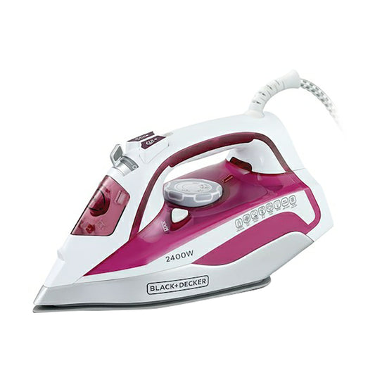 BLACK+DECKER 2400W Steam Iron with Auto Shutoff and Ceramic Soleplate Magenta X2400-B5