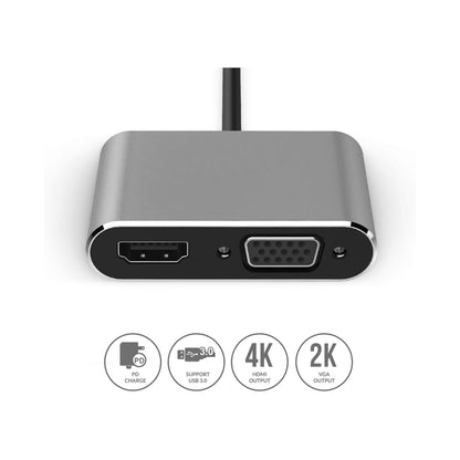 Trands Type-C To HDMI Adaptor Grey