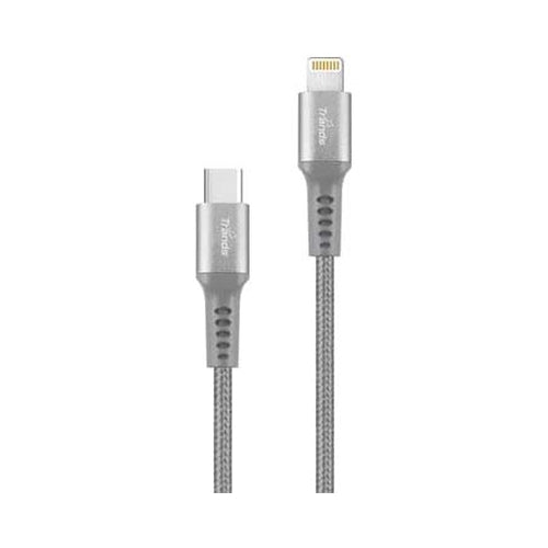 Trands USB Type-C To Lightning Data Sync And Charging Cable Grey