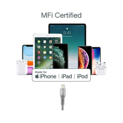 Trands USB Type-C To Lightning Data Sync And Charging Cable Grey