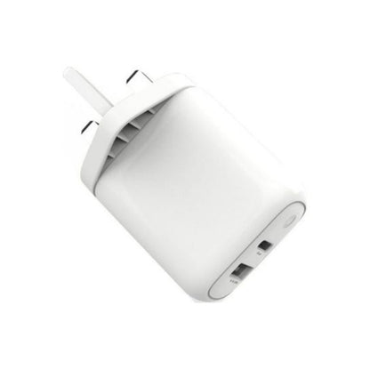 Trands Qualcomm Quick Charge 3.0 Charger With Type-C To Lightning Cable White