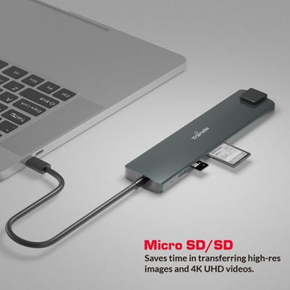 Trands Multifunctional Type-C USB Hub Grey