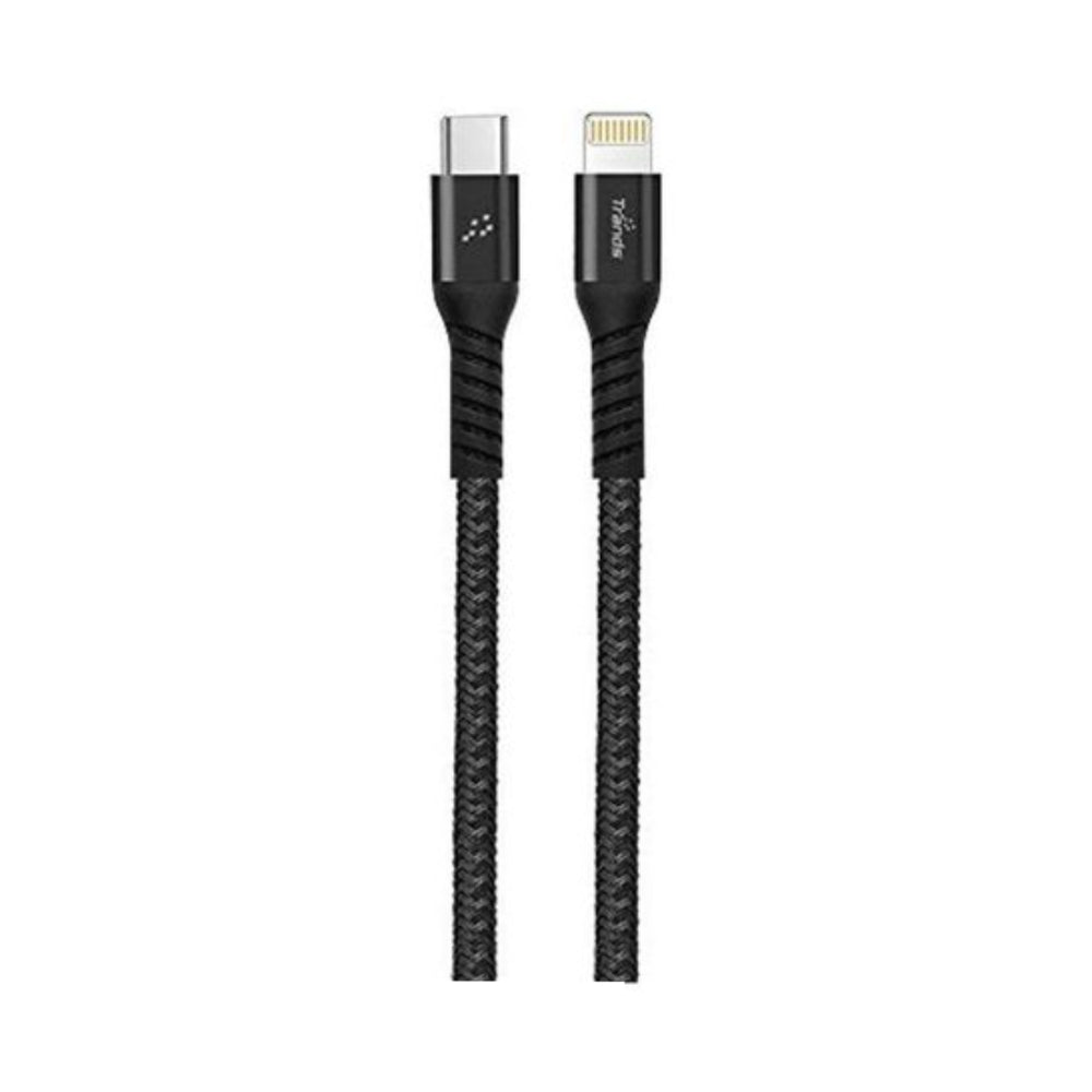 Trands USB Type-C To Lightning Data Sync And Charging Cable 1 m Black