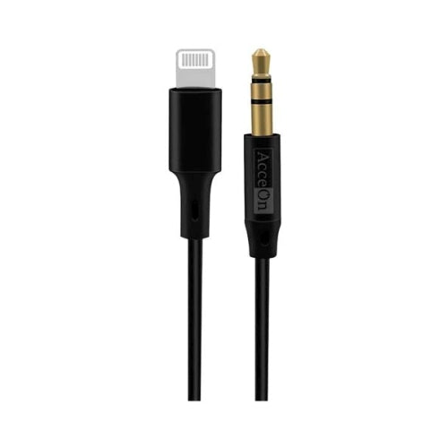 Acceon Lightning To Aux Cable Black