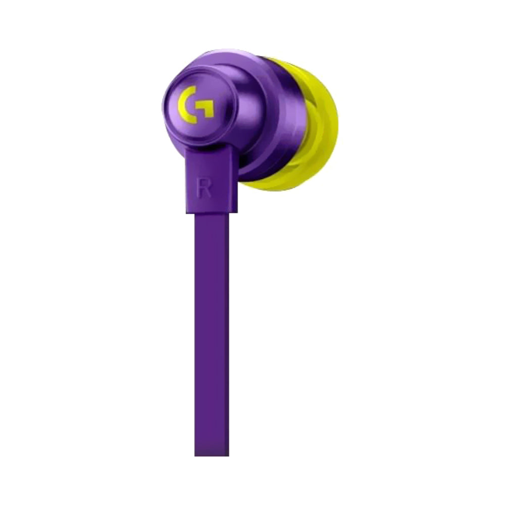 Logitech Wired In-Ear Gaming Earphones Purple