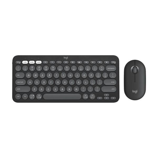 Logitech Pebble 2 Bluetooth Keyboard And Mouse Combo Tonal Graphite