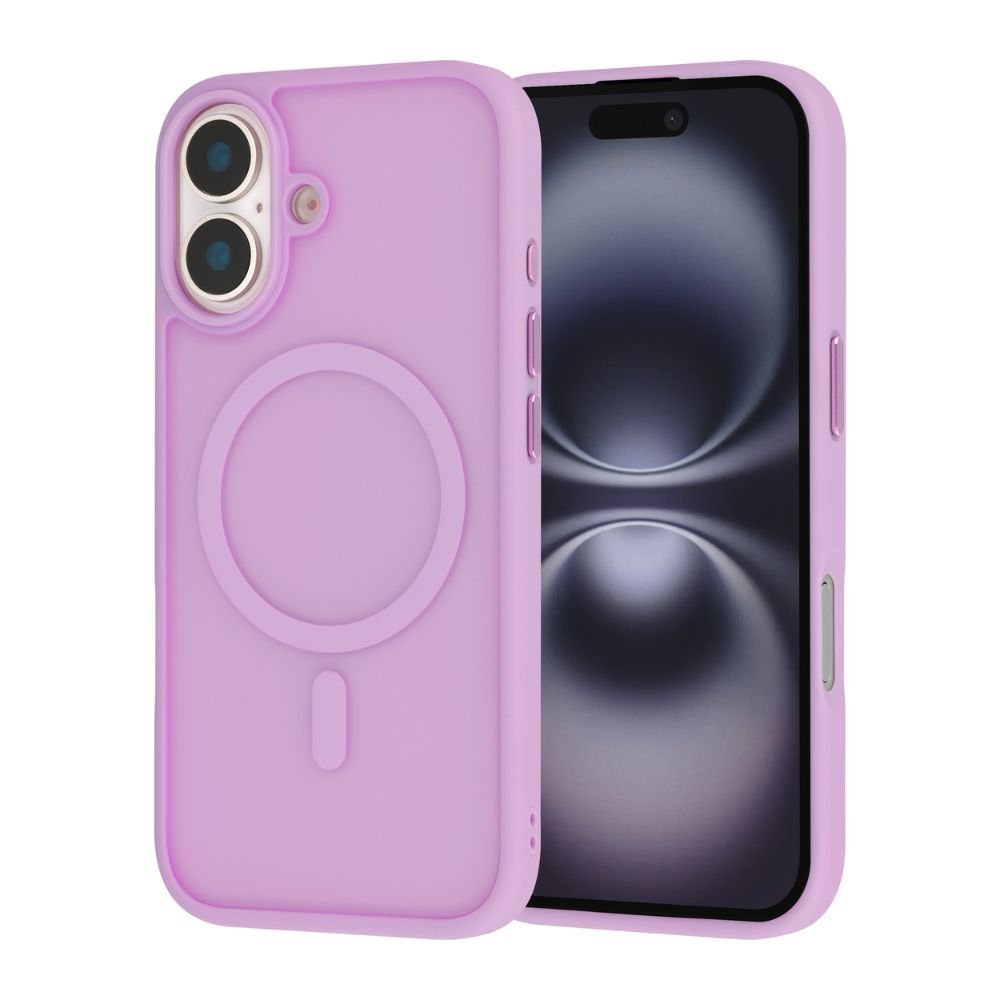 Infinyty Gleam Hybrid Matte Soft Touch MagSafe Case for iPhone 17, Purple