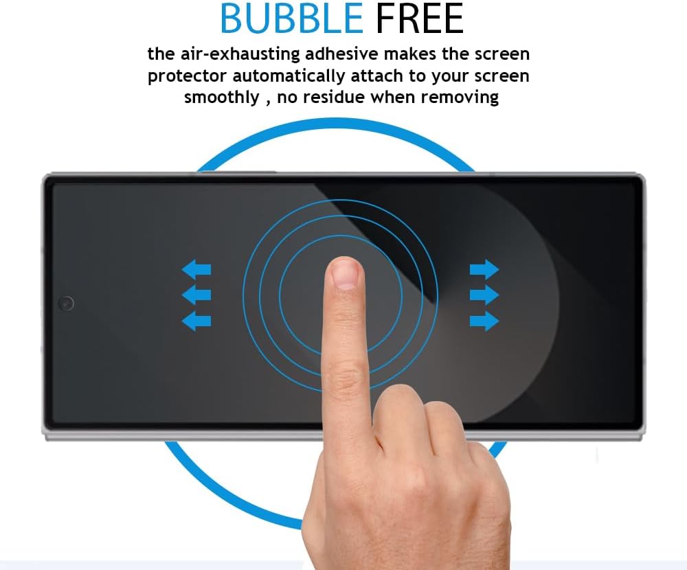PROTECT  Samsung Z FOLD 6 Privacy Screen Protector,  9D Tempered Glass, Anti Scratch, Matte , Black, PZFLD6