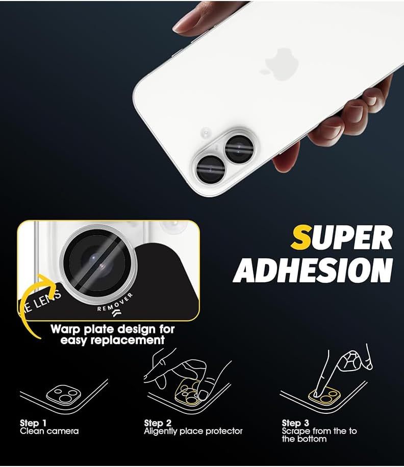 PROTECT  iPhone 16 Xzoom Lens Protector, Sapphire Glass, Alloy Material, Ultra Clear, Premium Finish, Clear, XIP16SLV