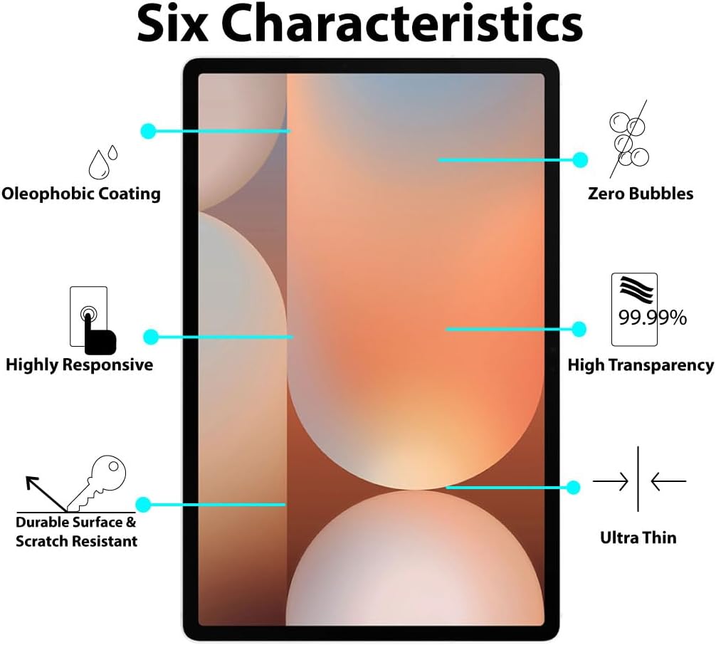 PROTECT  Samsung Tab S10 Plus Sapphire Crystal Screen Protector, Protective, Anti Scratch, Tempered Glass, Clear, SCSMS10P