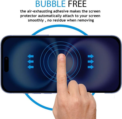 PROTECT  iPhone 16 Plus Privacy Screen Protector,  9D Tempered Glass, Anti Scratch, Matte , Black, PIP16PL