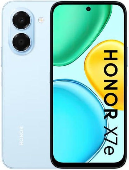 Honor X7E 4G — 6GB / 128GB, 7500mAh 45W, 50MP AI Camera, 120Hz 1010nit, Stereo Speakers, IP64 (Light Blue)
