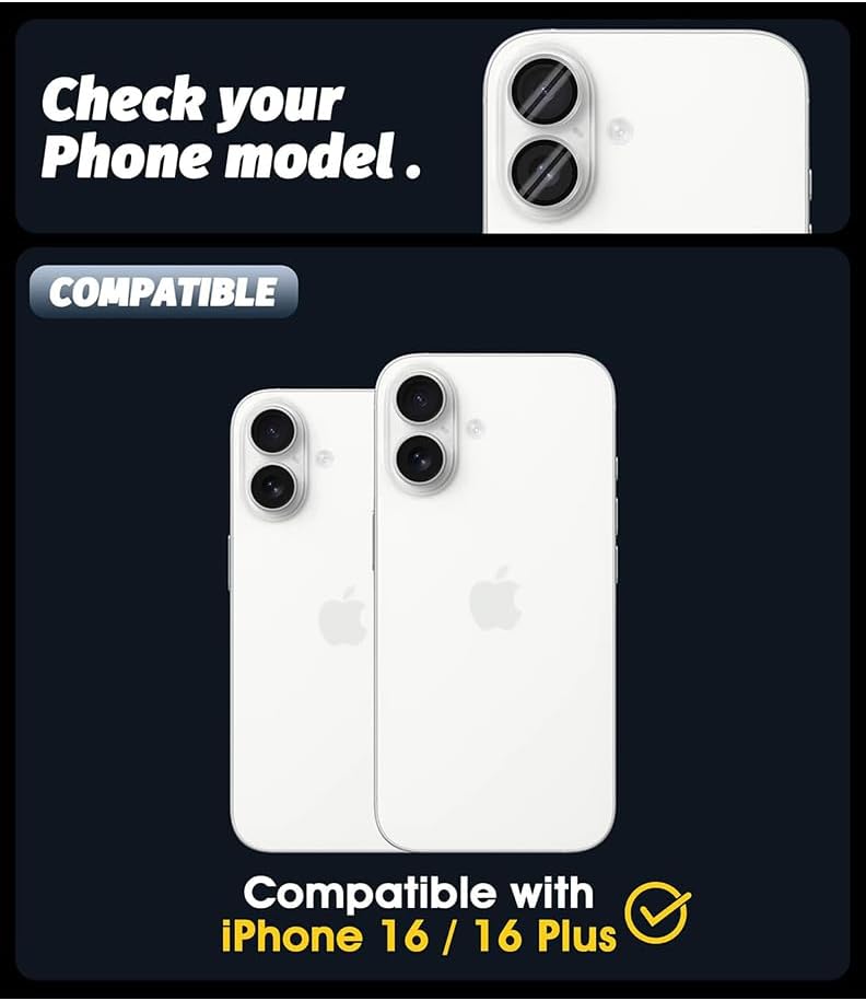 PROTECT  iPhone 16 Xzoom Lens Protector, Sapphire Glass, Alloy Material, Ultra Clear, Premium Finish, Clear, XIP16SLV