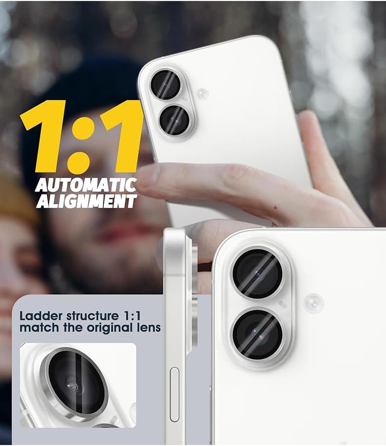 PROTECT  iPhone 16 Xzoom Lens Protector, Sapphire Glass, Alloy Material, Ultra Clear, Premium Finish, Clear, XIP16SLV